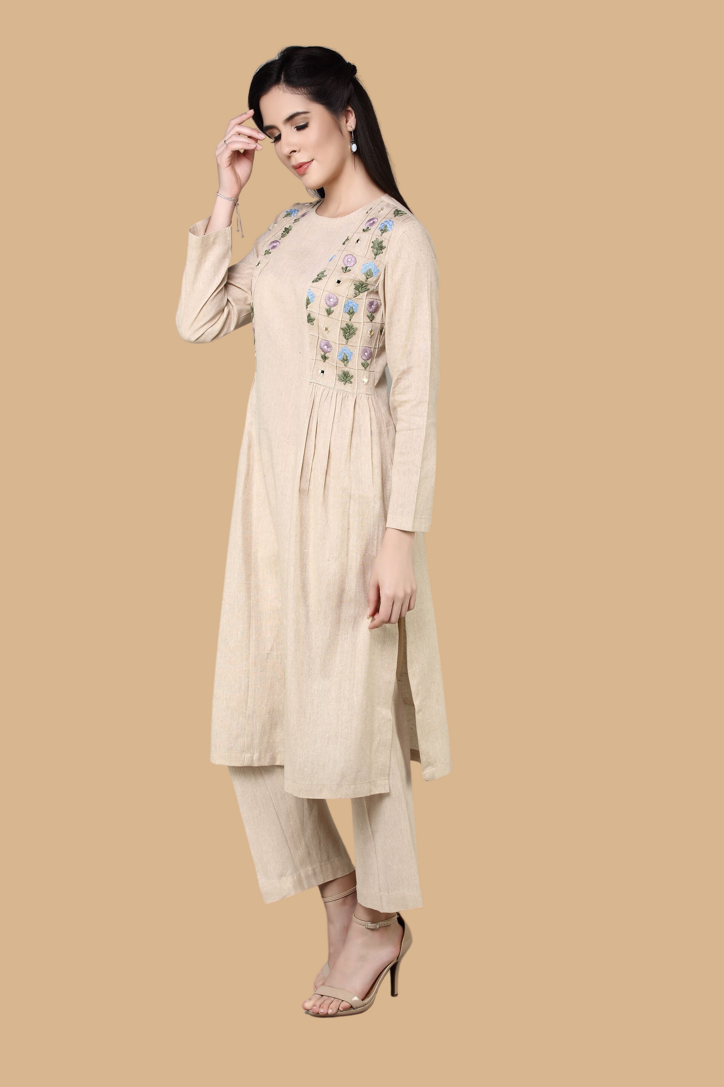 Buy Sitaram Designer Multicolour Printed Cotton Straight Kurti with Pant  Online at desertcartINDIA